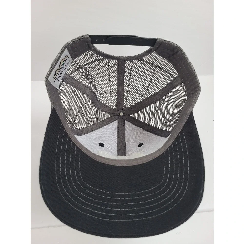 Arcadian Outfitters Gadsden Flag‎ Patch Trucker Hat Mens Black Gray Snapback Cap